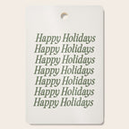 Happy Holidays Muted Green On Cream Cutting Board Gallery Image 1
