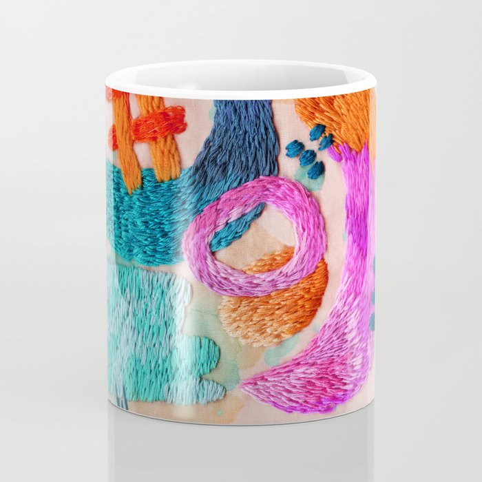 abstract embroidery Coffee Mug Gallery Image 4