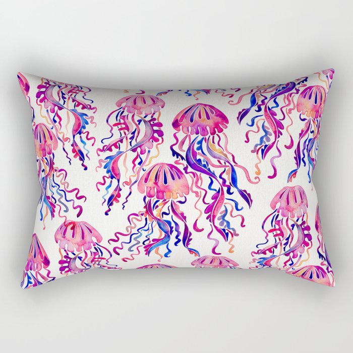 Jellyfish - Magenta Palette Rectangular Pillow Gallery Image 2