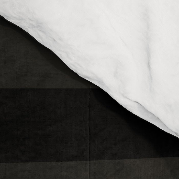 Fusion - Minimalist Geometric in Black and Almond Cream Comforter Gallery Image 4