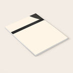 Fusion - Minimalist Geometric in Black and Almond Cream Notebook Gallery Image 3