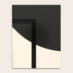 Fusion - Minimalist Geometric in Black and Almond Cream Notebook Gallery Image 4