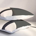 Fusion - Minimalist Geometric in Black and Almond Cream Pillow Sham Gallery Image 3