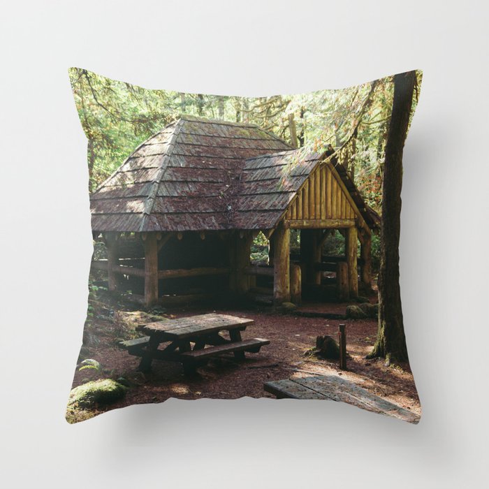 Tollgate Campground Throw Pillow Gallery Image 1
