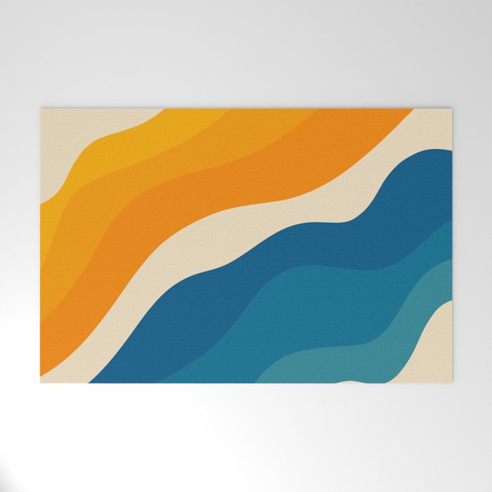 Minimalist abstract waves Welcome Mat Gallery Image 1
