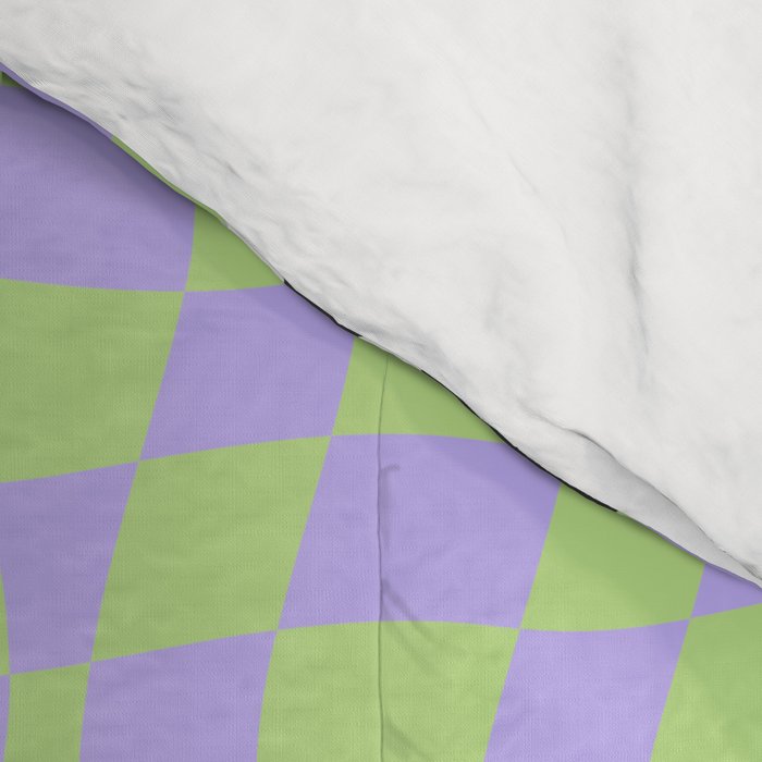 Retro psychedelic yin yang checkered pattern Comforter Gallery Image 4