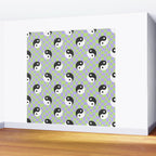 Retro psychedelic yin yang checkered pattern Wall Mural Gallery Image 2