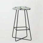 Retro psychedelic yin yang checkered pattern Stool Gallery Image 1