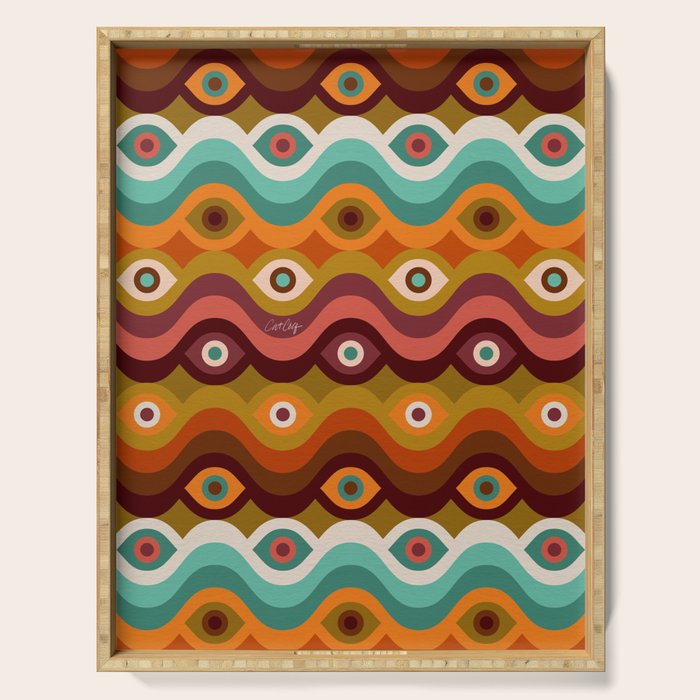 Psychedelic Eye Melt - 60s Palette Serving Tray Gallery Image 1