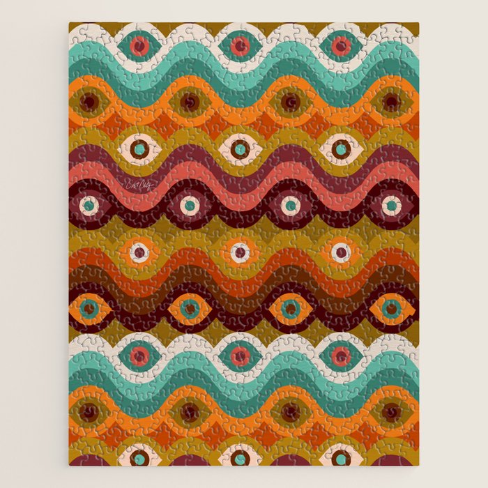 Psychedelic Eye Melt - 60s Palette Jigsaw Puzzle Gallery Image 1