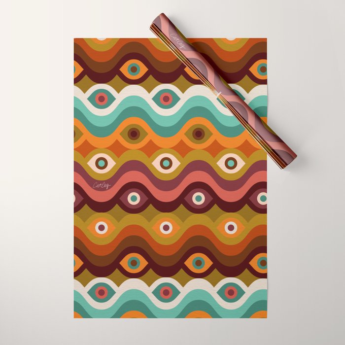 Psychedelic Eye Melt - 60s Palette Wrapping Paper Gallery Image 1