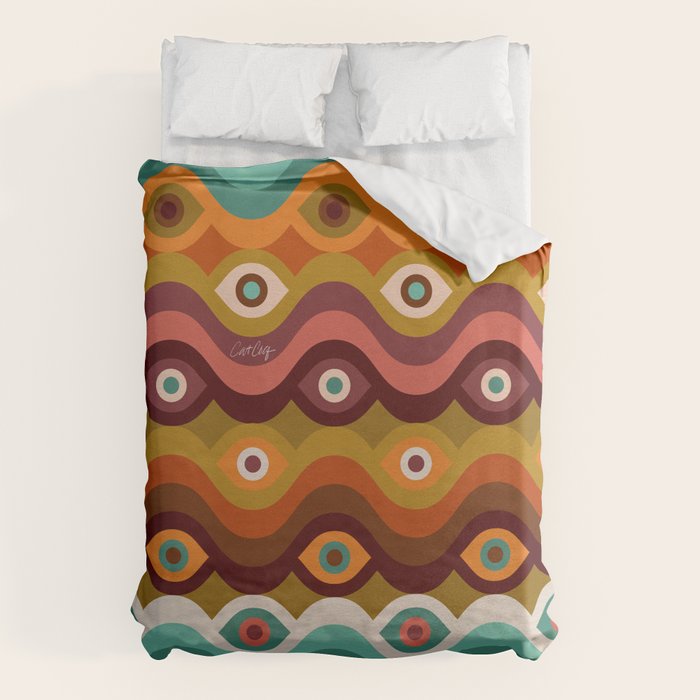 Psychedelic Eye Melt - 60s Palette Duvet Cover Gallery Image 6