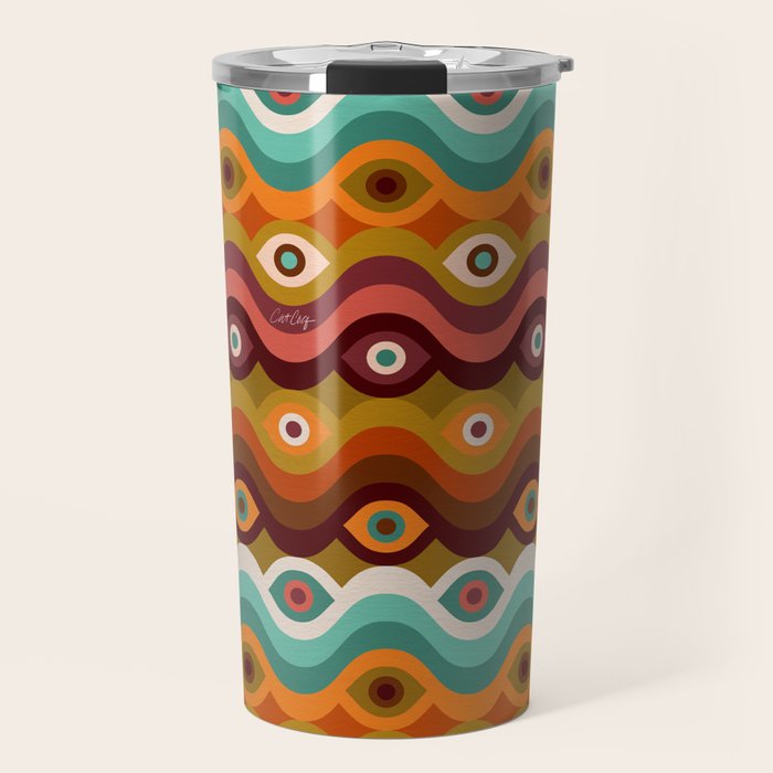 Psychedelic Eye Melt - 60s Palette Travel Mug Gallery Image 1