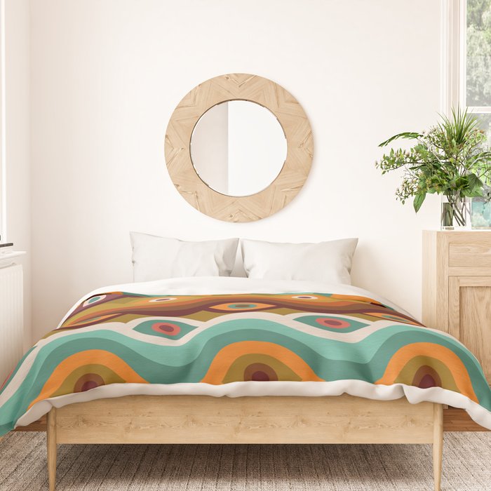 Psychedelic Eye Melt - 60s Palette Duvet Cover Gallery Image 3