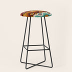 Psychedelic Eye Melt - 60s Palette Stool Gallery Image 1