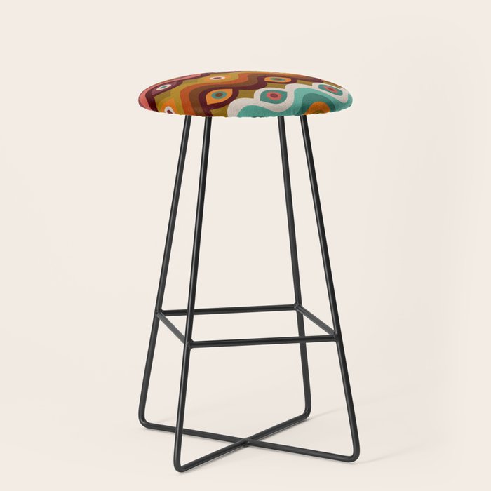 Psychedelic Eye Melt - 60s Palette Stool Gallery Image 1