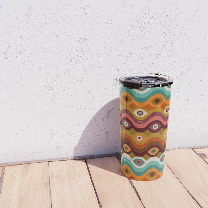 Psychedelic Eye Melt - 60s Palette Travel Mug Gallery Image 4