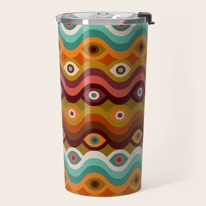 Psychedelic Eye Melt - 60s Palette Travel Mug Gallery Image 2