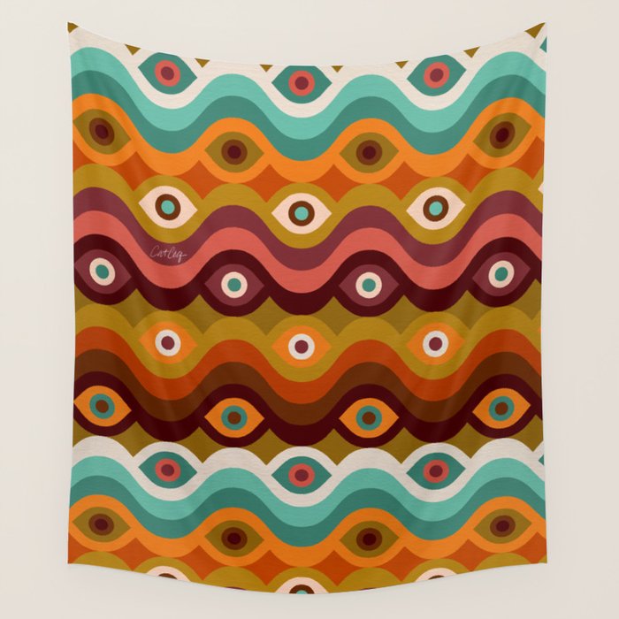 Psychedelic Eye Melt - 60s Palette Wall Tapestry Gallery Image 4