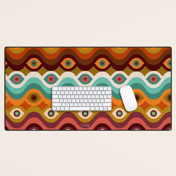 Psychedelic Eye Melt - 60s Palette Desk Mat Gallery Image 1