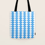 Bold Blue Wavy Stripes Ogee A-Go-Go Contemporary Pattern Tote Bag Gallery Image 1