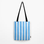 Bold Blue Wavy Stripes Ogee A-Go-Go Contemporary Pattern Tote Bag Gallery Image 2