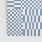 Retro check: Tranquil blue and ice cream white Poster Gallery Image 3