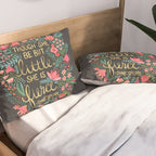 Little & Fierce on Charcoal Pillow Sham Gallery Image 2