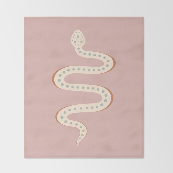 Minimal Snake XXXVIII Throw Blanket Gallery Image 2