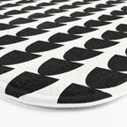 Maude Pattern - Black and White Bath Mat Gallery Image 3