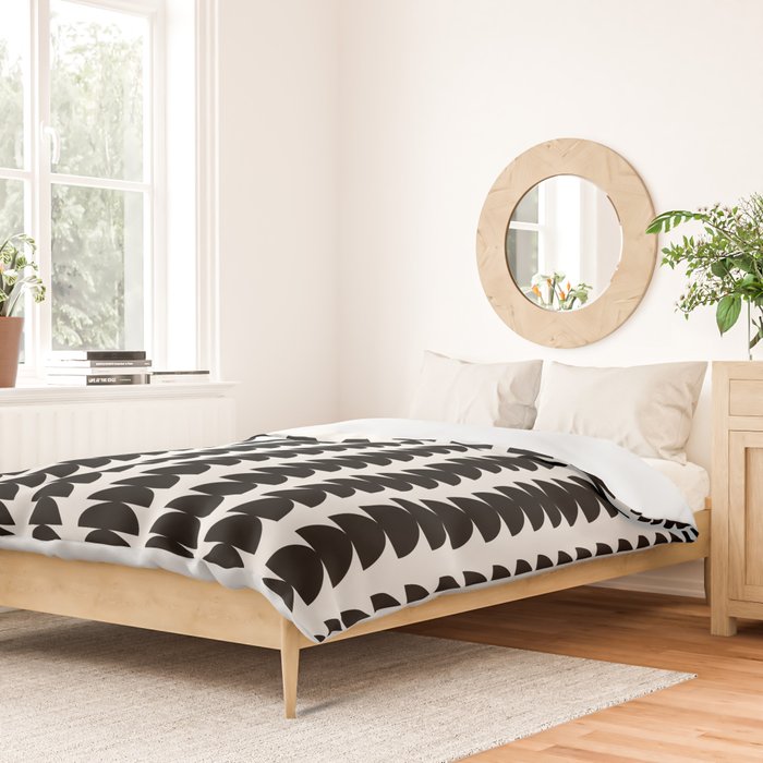 Maude Pattern - Black and White Duvet Cover Gallery Image 2