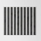 Maude Pattern - Black and White Throw Blanket Gallery Image 2