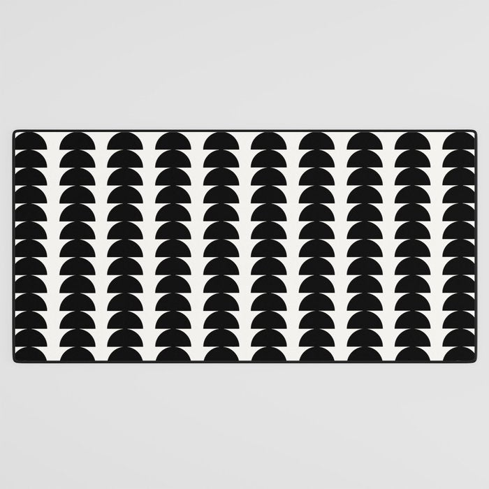 Maude Pattern - Black and White Desk Mat Gallery Image 3