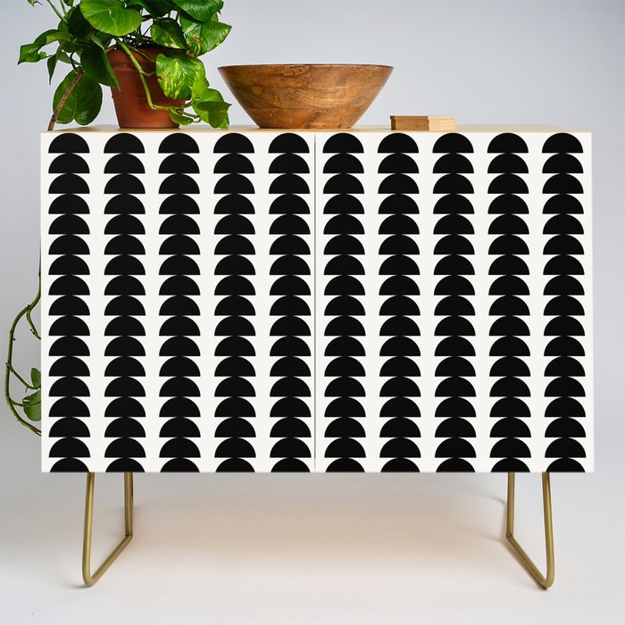 Maude Pattern - Black and White Credenza Gallery Image 1