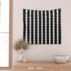Maude Pattern - Black and White Wall Tapestry Gallery Image 2