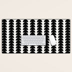 Maude Pattern - Black and White Desk Mat Gallery Image 1
