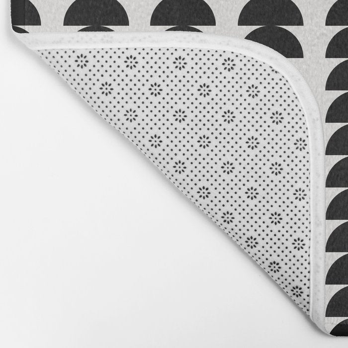 Maude Pattern - Black and White Bath Mat Gallery Image 2