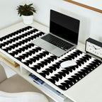 Maude Pattern - Black and White Desk Mat Gallery Image 2