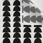 Maude Pattern - Black and White Wall Tapestry Gallery Image 3