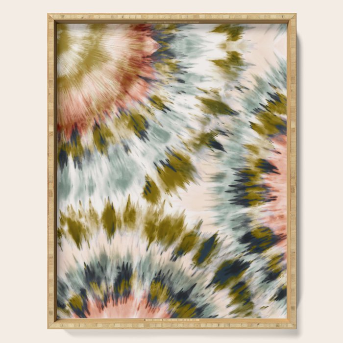 Mosaic tie dye 45B Serving Tray Gallery Image 1