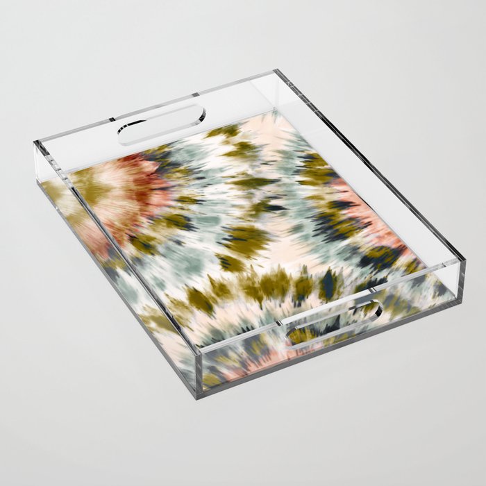 Mosaic tie dye 45B Acrylic Tray Gallery Image 1