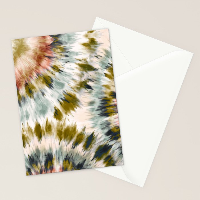 Mosaic tie dye 45B Stationery Card Gallery Image 2