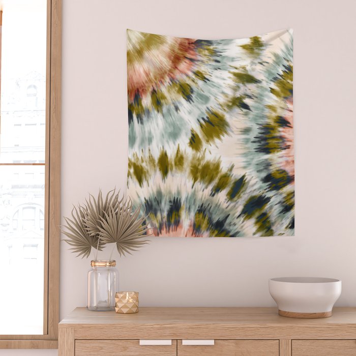 Mosaic tie dye 45B Wall Tapestry Gallery Image 2
