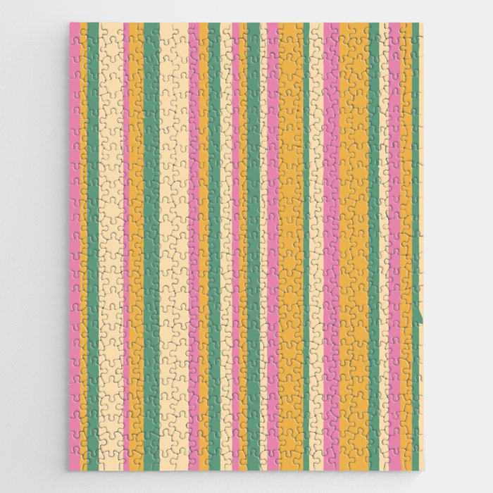 Classic Stripes XIX - Boho Vintage Jigsaw Puzzle Gallery Image 1