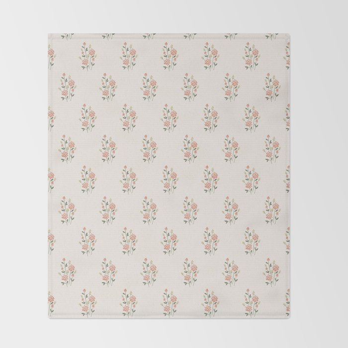Wildflowers - Blush Throw Blanket Gallery Image 2