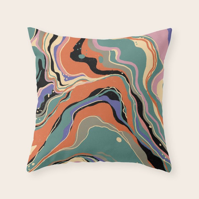 Liquid marble I Throw Pillow Gallery Image 1