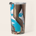 She's arrived (Giant woman & UFO) Travel Mug Gallery Image 3