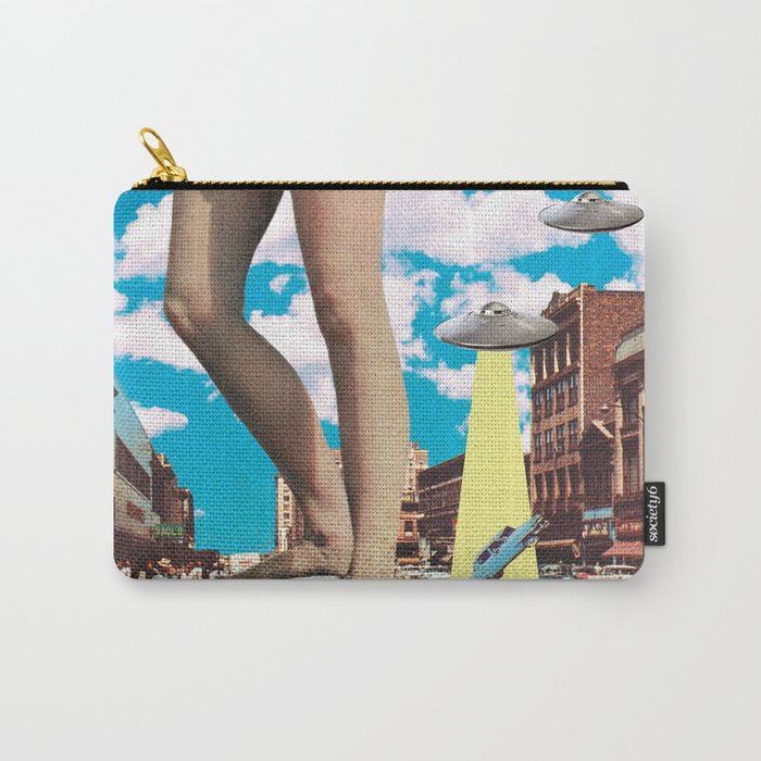 She's arrived (Giant woman & UFO) Carry All Pouch Gallery Image 1
