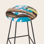 She's arrived (Giant woman & UFO) Stool Gallery Image 2
