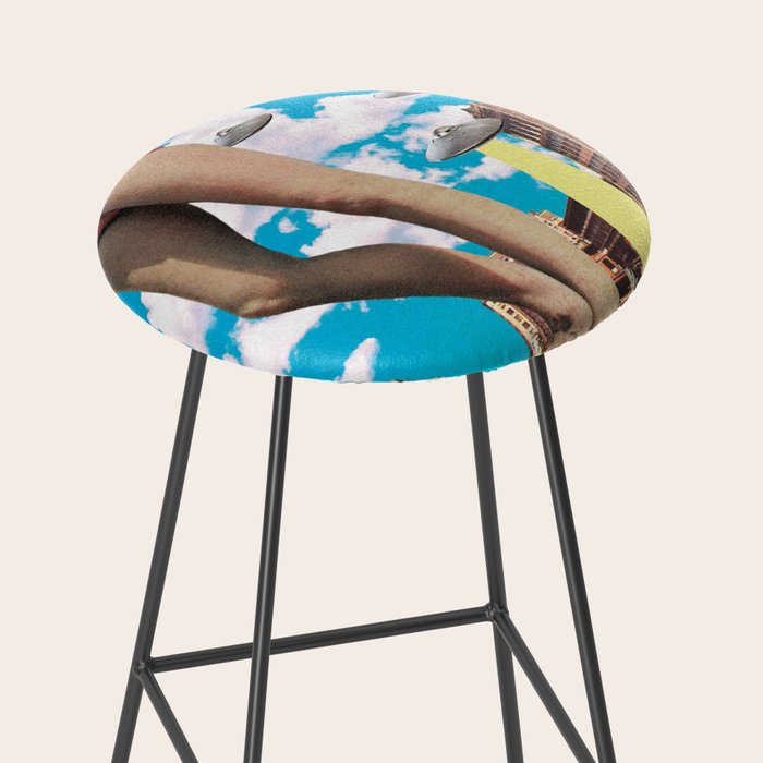 She's arrived (Giant woman & UFO) Stool Gallery Image 2